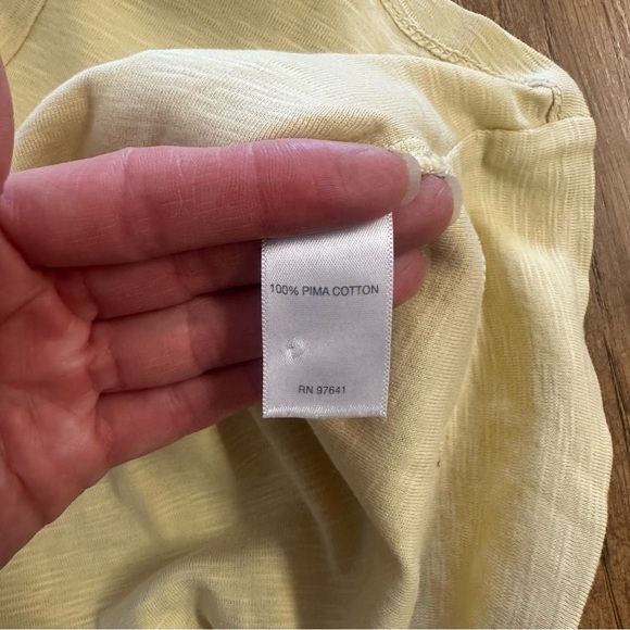 J. Jill 100% Pima Cotton Boat Neck Tunic Yellow Size Small - Picture 6 of 9